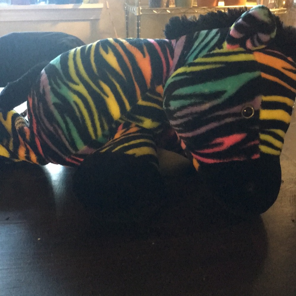 Rainbow zebra stuff animal